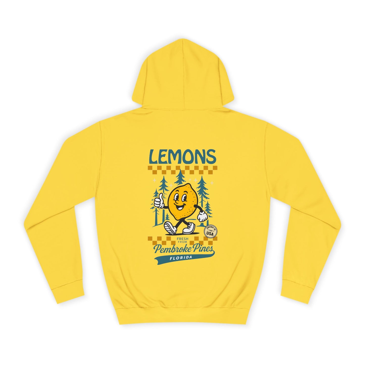 Retro Lemons Unisex Hoodie (Double Sided)