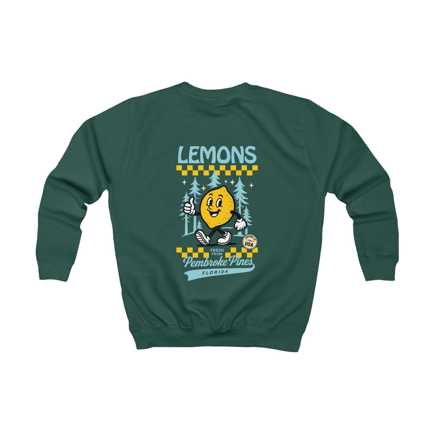 Kids Vintage Lemons Sweatshirt 'Pembroke Pines Florida'