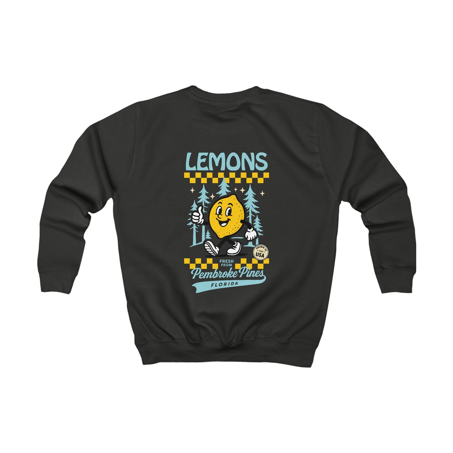 Kids Vintage Lemons Sweatshirt 'Pembroke Pines Florida'