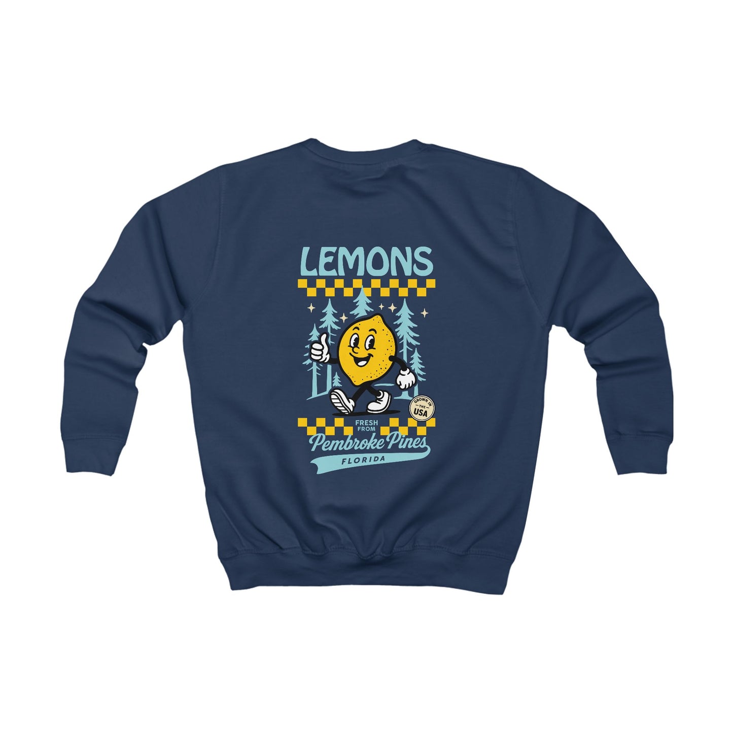 Kids Vintage Lemons Sweatshirt 'Pembroke Pines Florida'