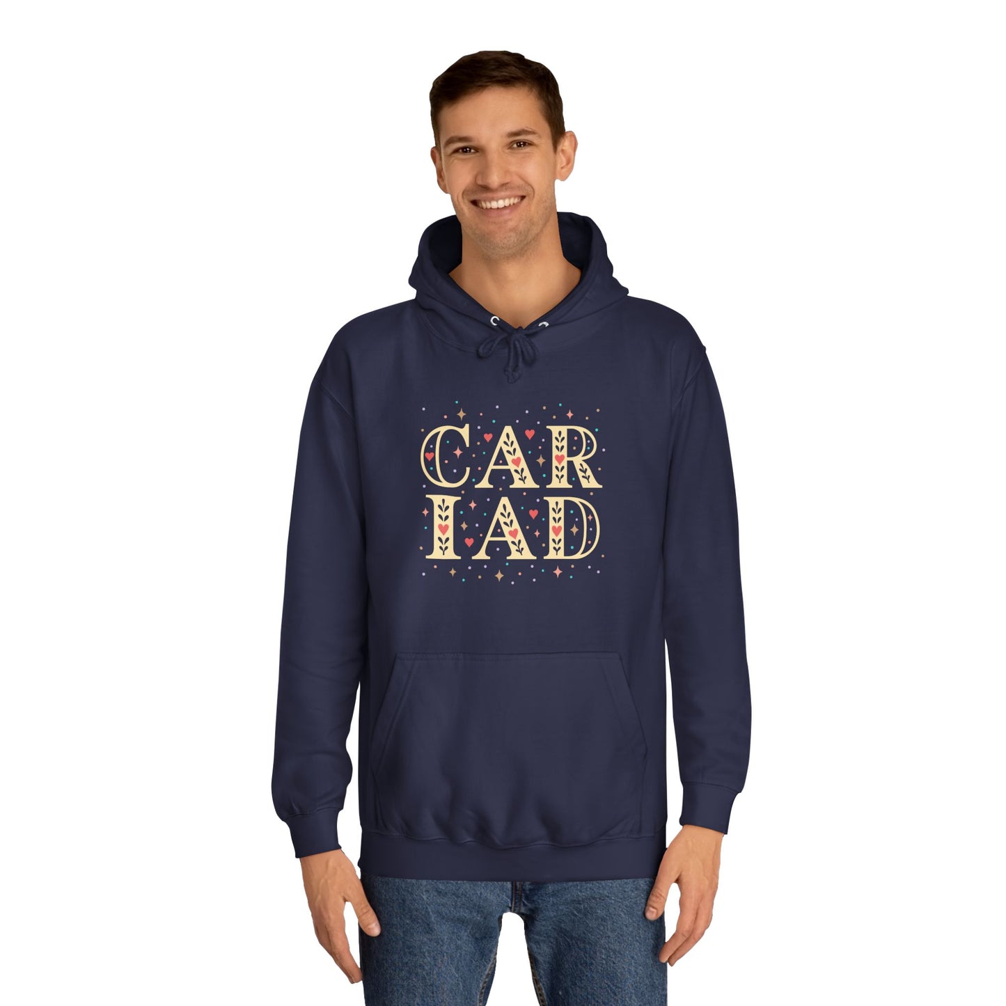 Cariad Unisex Hoodie - Vintage Typography
