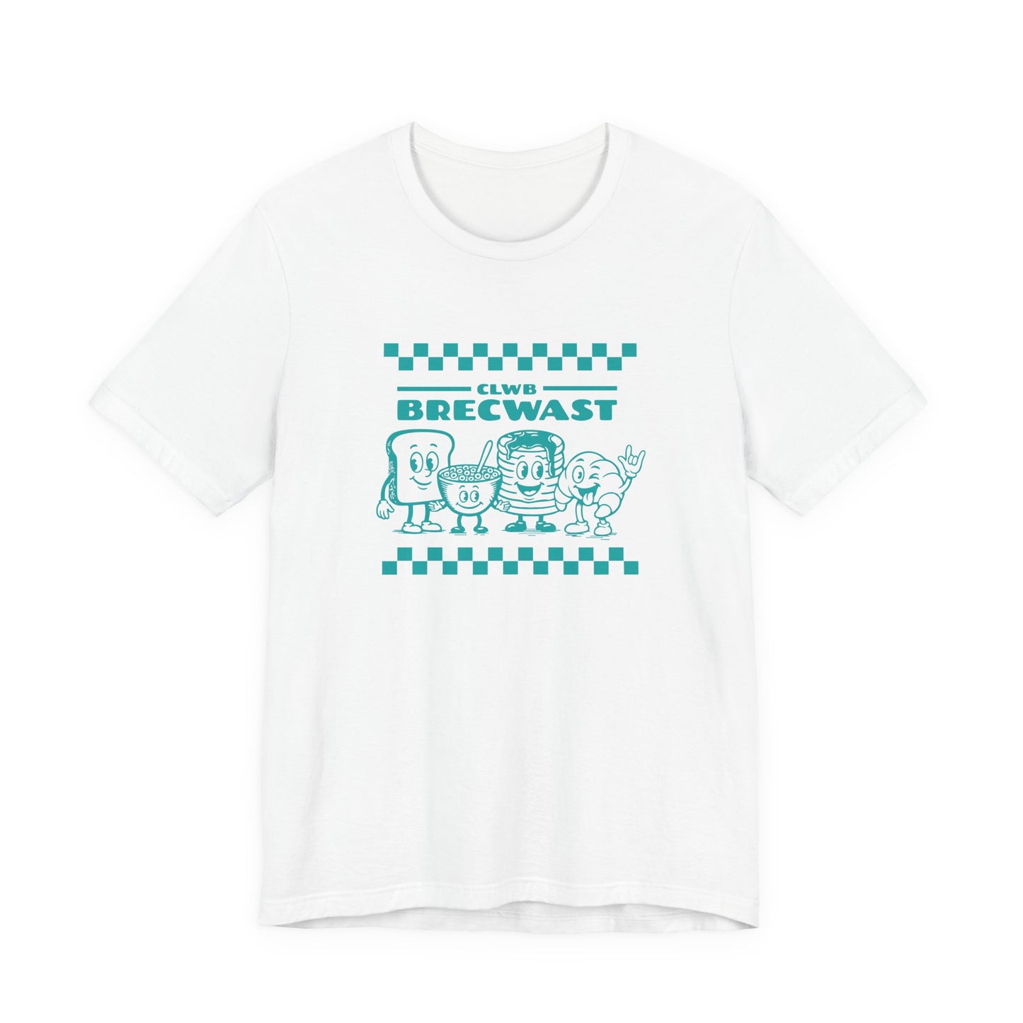 Breakfast Club Unisex Tee — Retro Welsh Cartoon T‑Shirt (Clwb Brecwast)