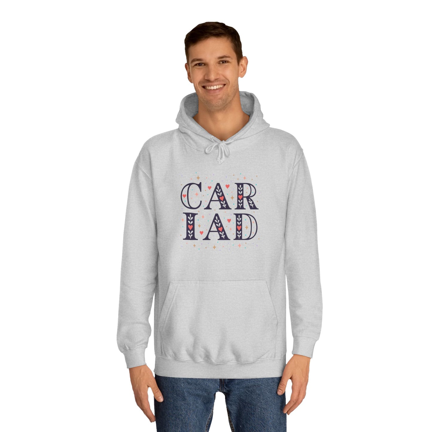 Cariad Unisex Hoodie - Vintage Typography