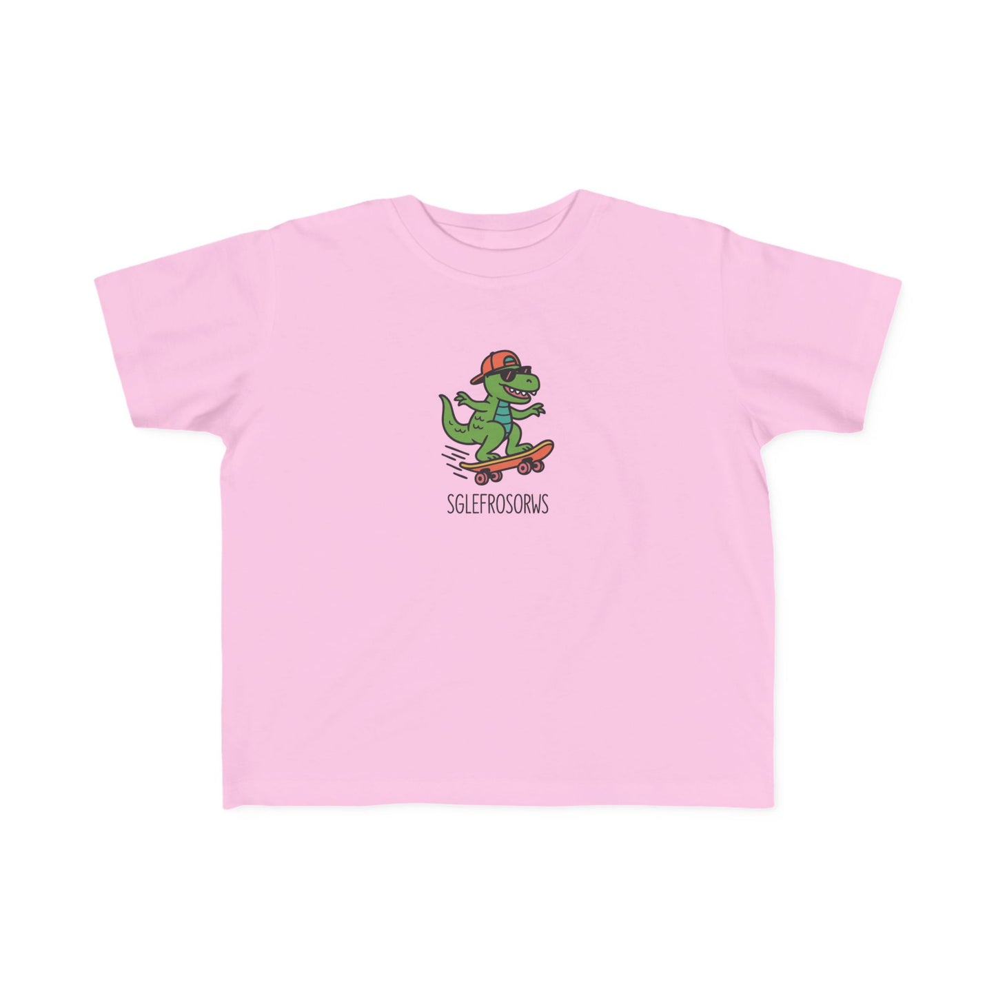 Toddler Dinosaur Skateboarding T-Shirt - 'Sglefrosorws'