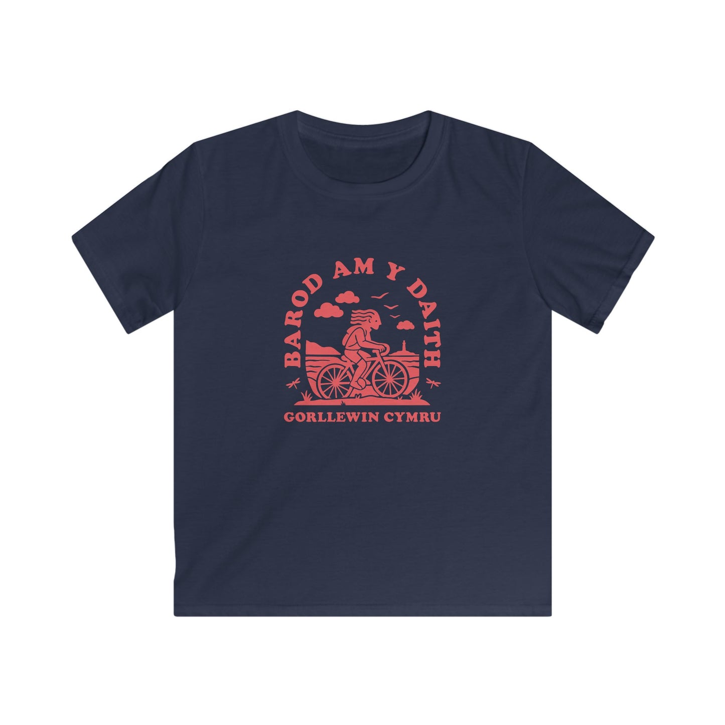 Kids West Wales Cycling Tee - 'Barod Am Y Daith'