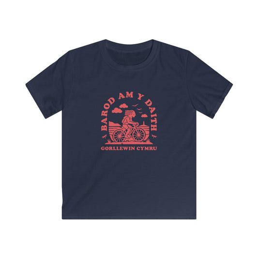 Kids West Wales Cycling Tee - 'Barod Am Y Daith'