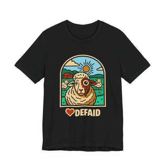 Welsh Alien Sheep Unisex Tee - 'Defaid' - Alien Earth