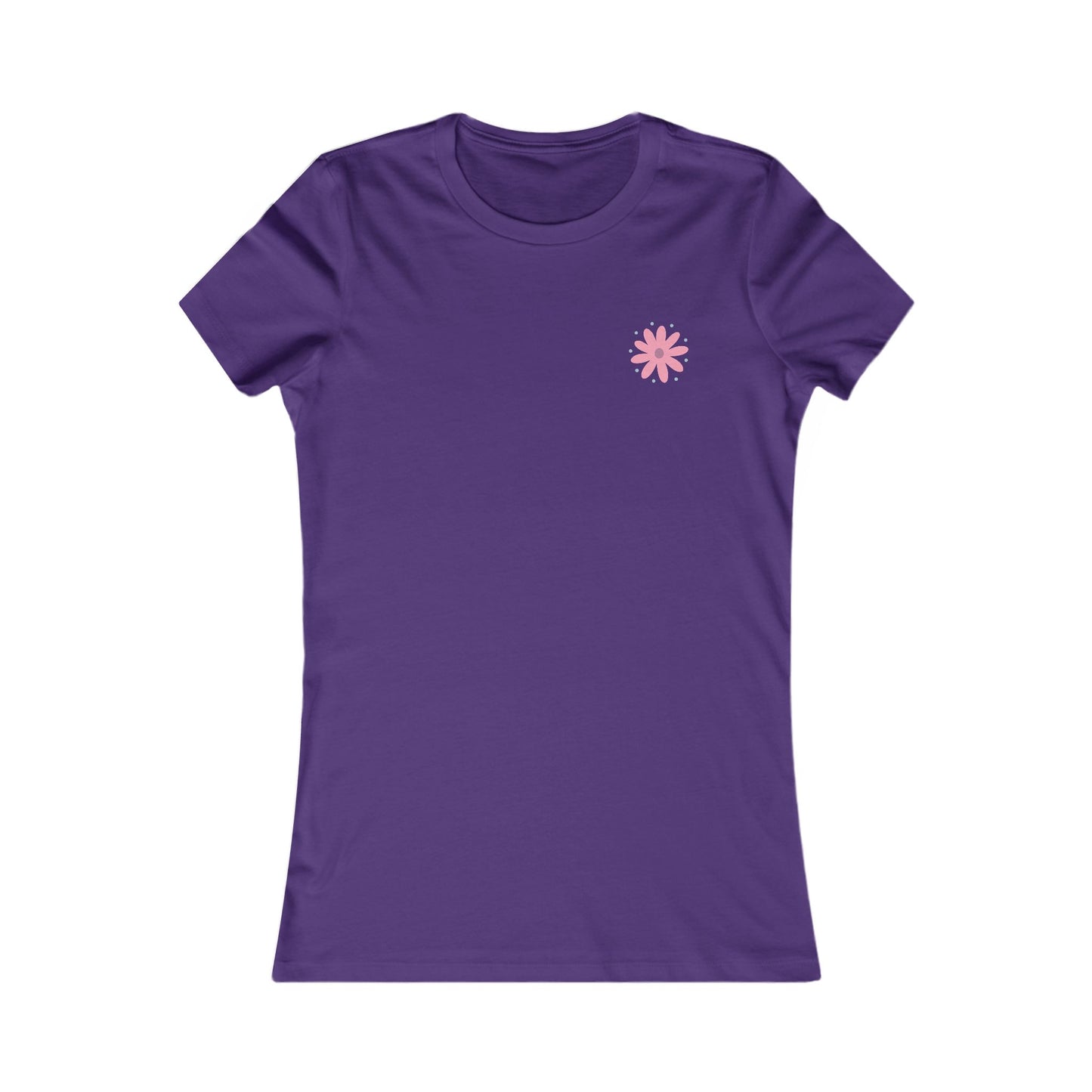Women's Floral Tee — 'Blodau' Retro Flower Graphic (Double Sided)