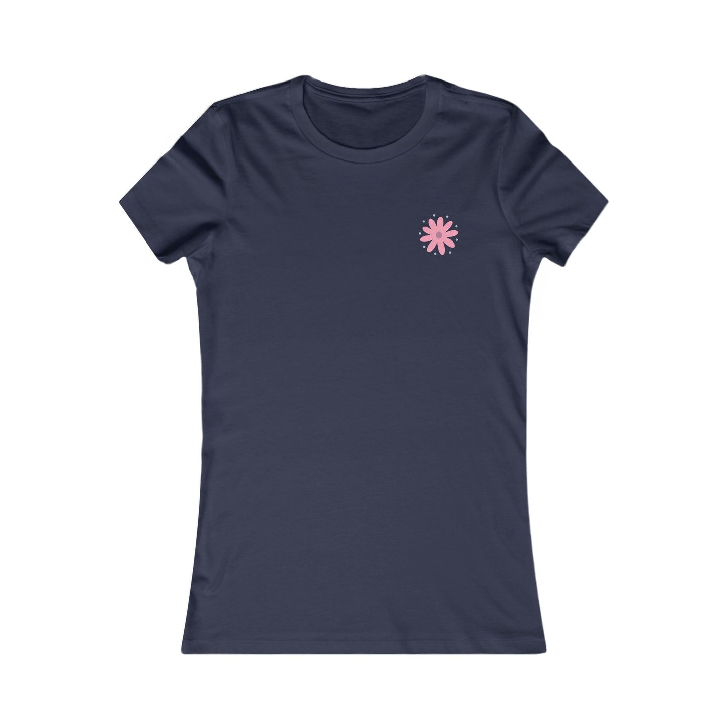 Women's Floral Tee — 'Blodau' Retro Flower Graphic (Double Sided)