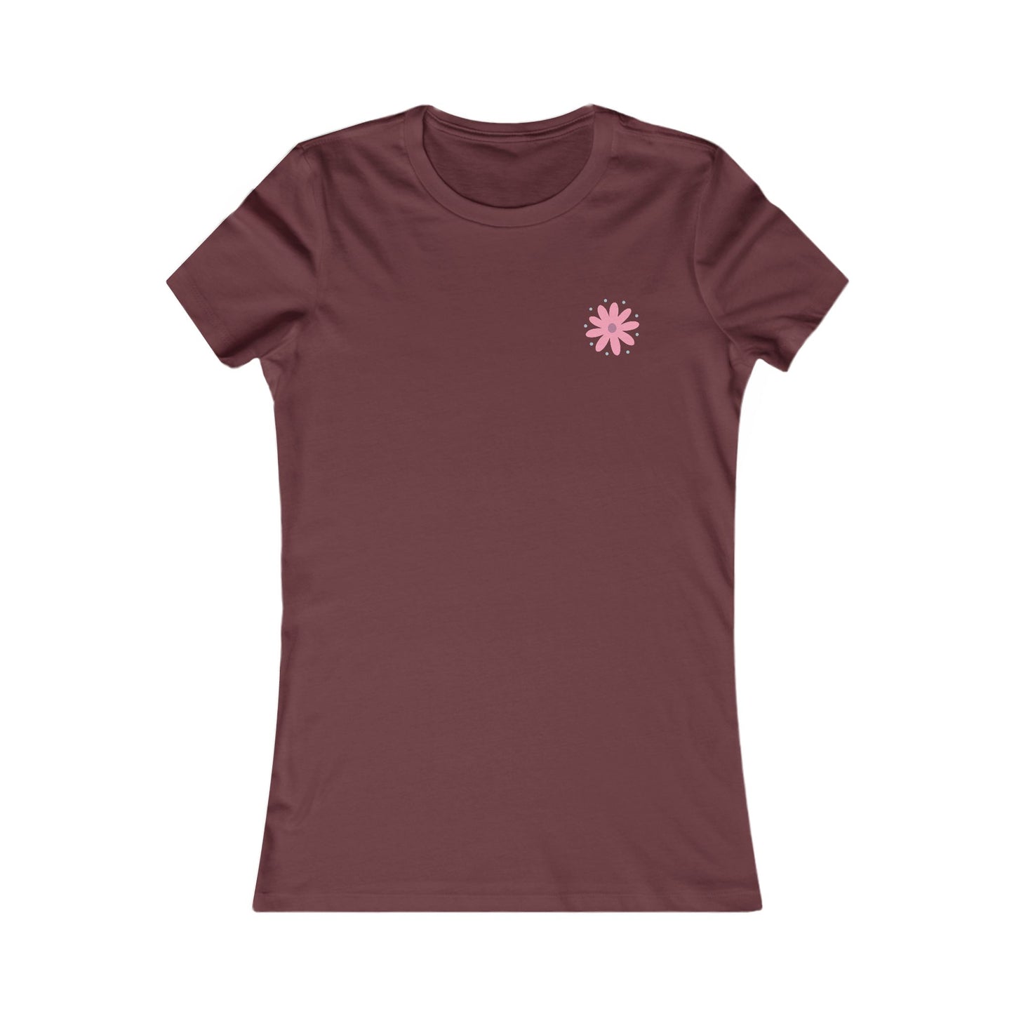Women's Floral Tee — 'Blodau' Retro Flower Graphic (Double Sided)