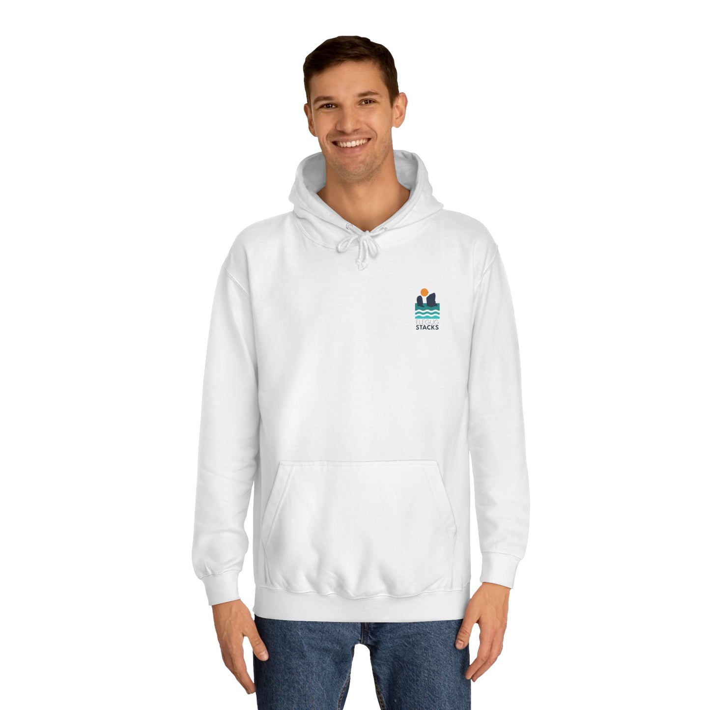 Minimal 'Elegug Stacks' (Pembrokeshire) Unisex Hoodie