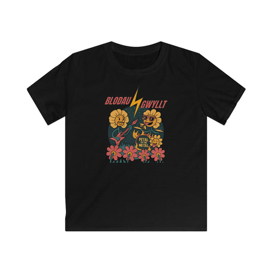 Wild Flowers Kids Tee — 'Blodau Gwyllt' - Petal to the Metal Floral Band T-Shirt