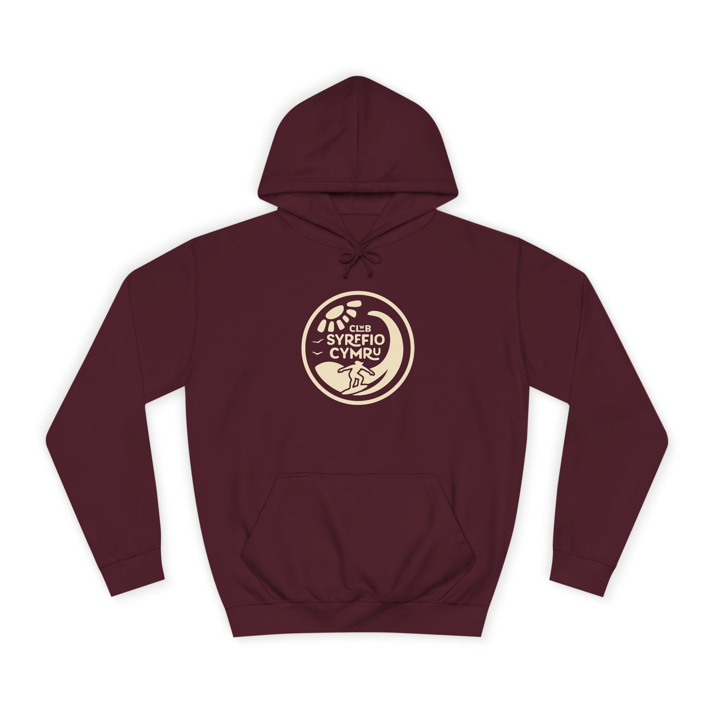 "Clwb Syrffio Cymru" Unisex Hoodie - Welsh Surfing Top