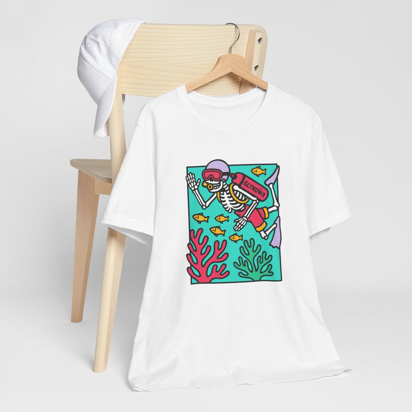 Skeleton Glyndŵr Scuba Diver Unisex Tee