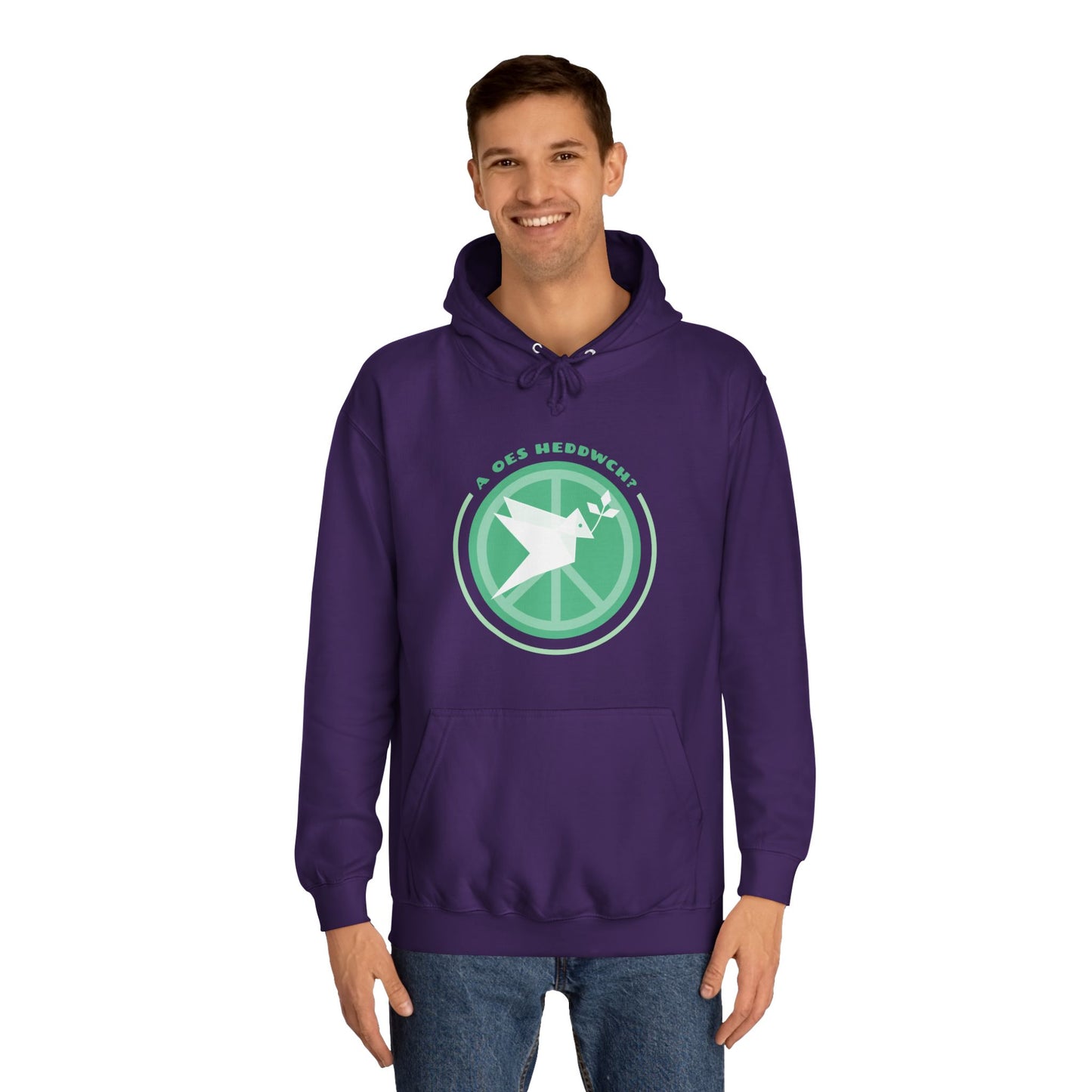 'A Oes Heddwch?' Retro Unisex Hoodie
