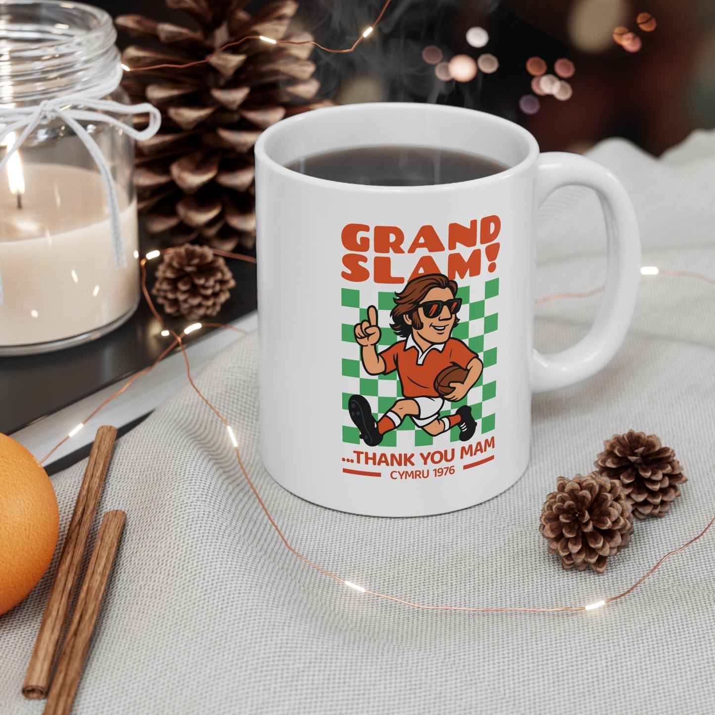 Retro Welsh Grand Slam 1976 Rugby Mug