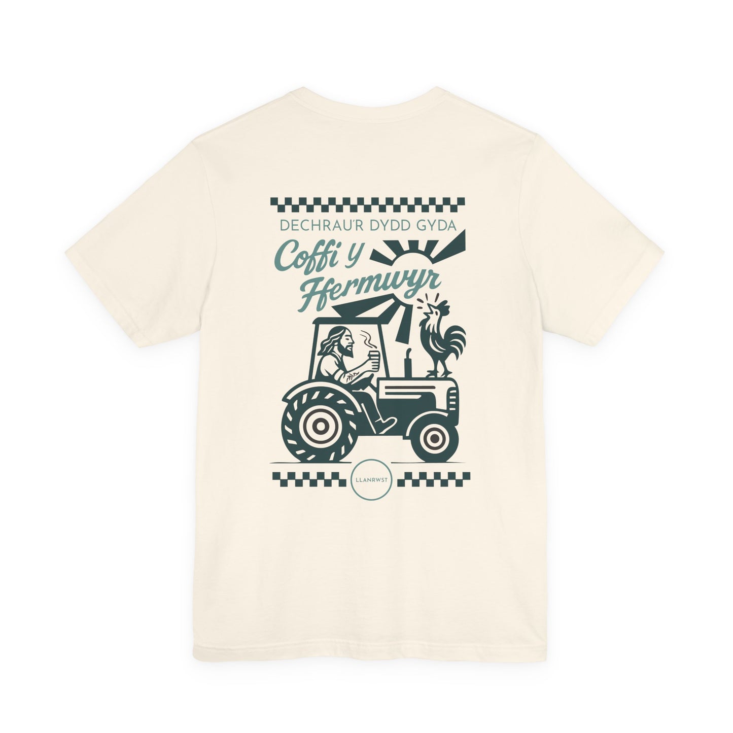 Coffi y Ffermwyr (Farmers Coffee) Unisex Tee - Double Sided