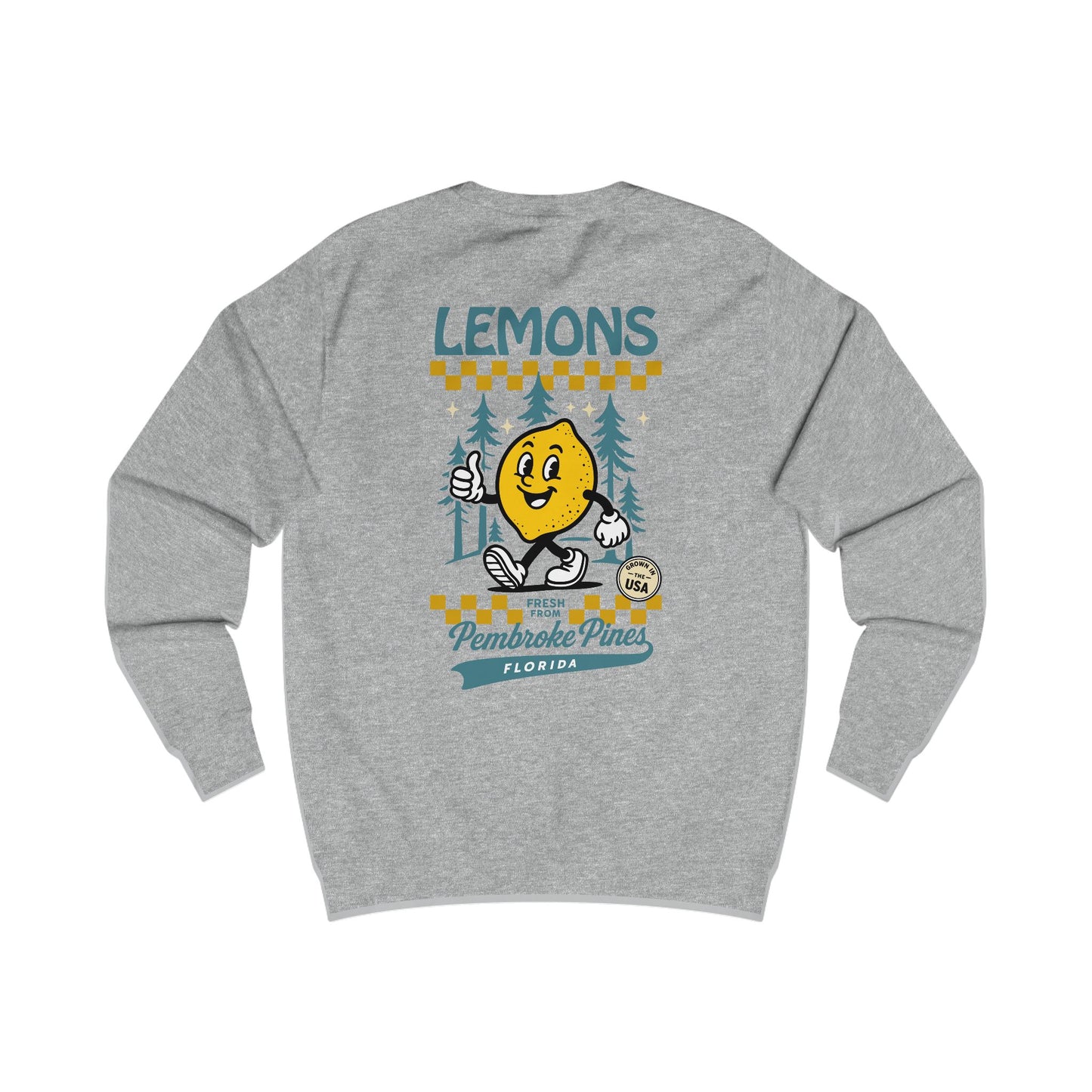 Retro Lemons Jumper - Pembroke Pines Unisex Sweatshirt (Double Sided)