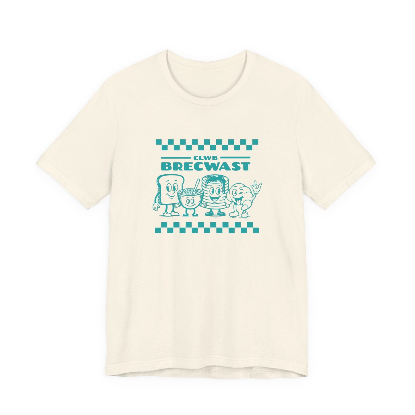 Breakfast Club Unisex Tee — Retro Welsh Cartoon T‑Shirt (Clwb Brecwast)