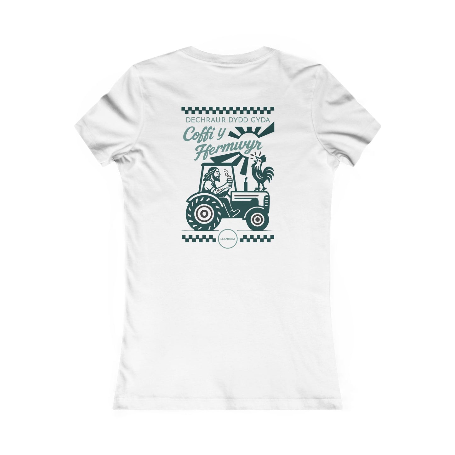 Women's Coffi Y Ffermwyr Tee — Farm Graphic Shirt (Double Sided)