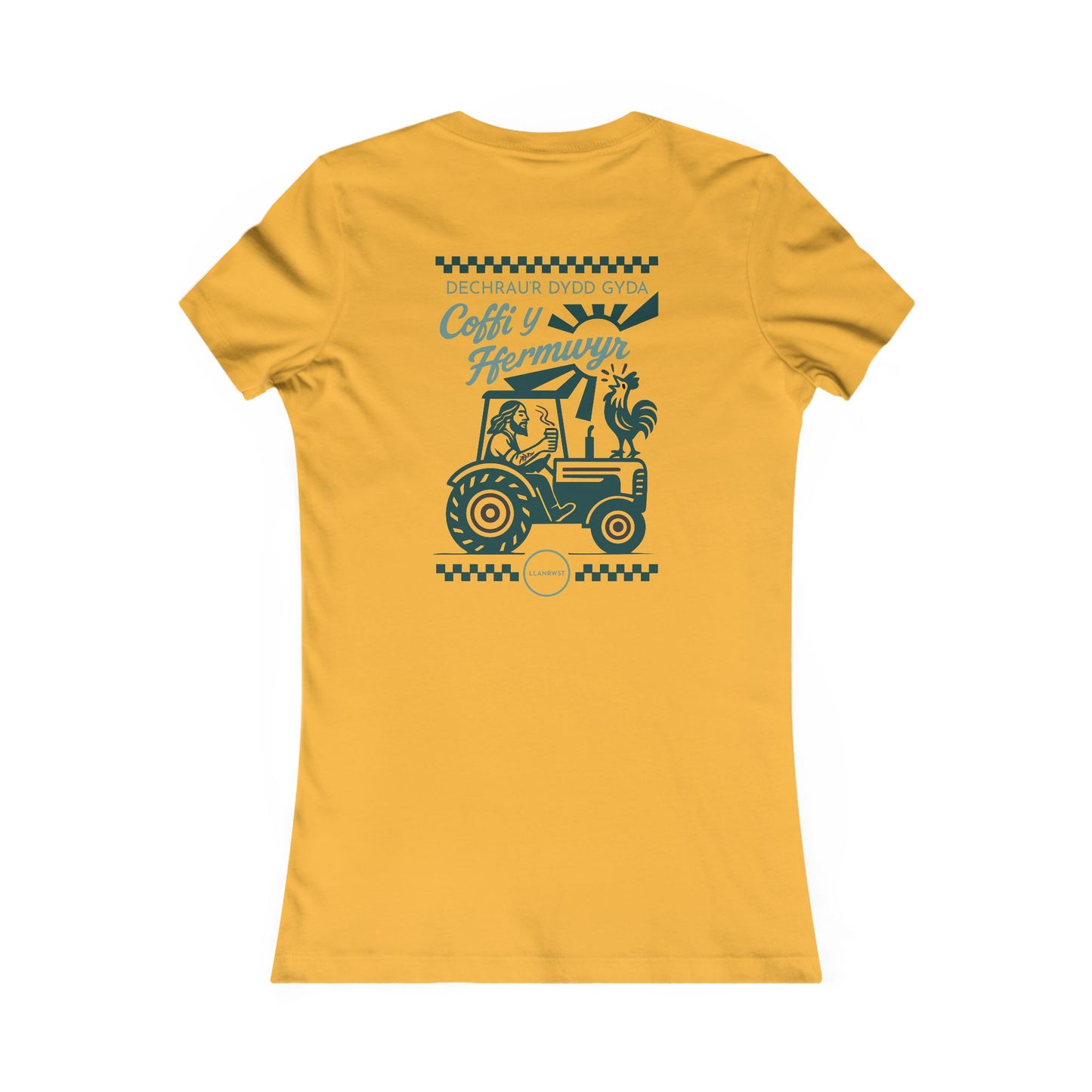 Women's Coffi Y Ffermwyr Tee — Farm Graphic Shirt (Double Sided)