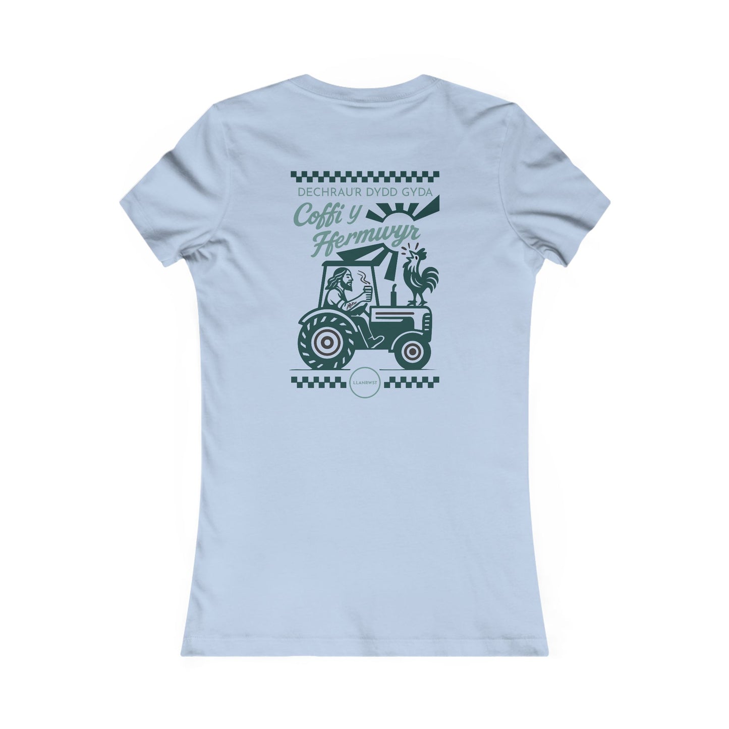 Women's Coffi Y Ffermwyr Tee — Farm Graphic Shirt (Double Sided)