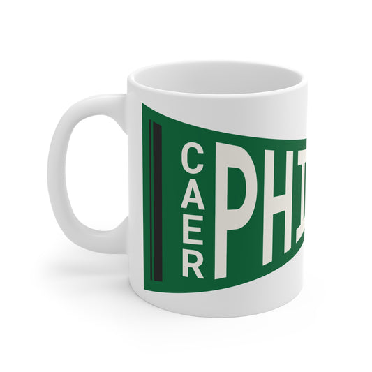 Caerphilly Green Pennant Coffee Mug