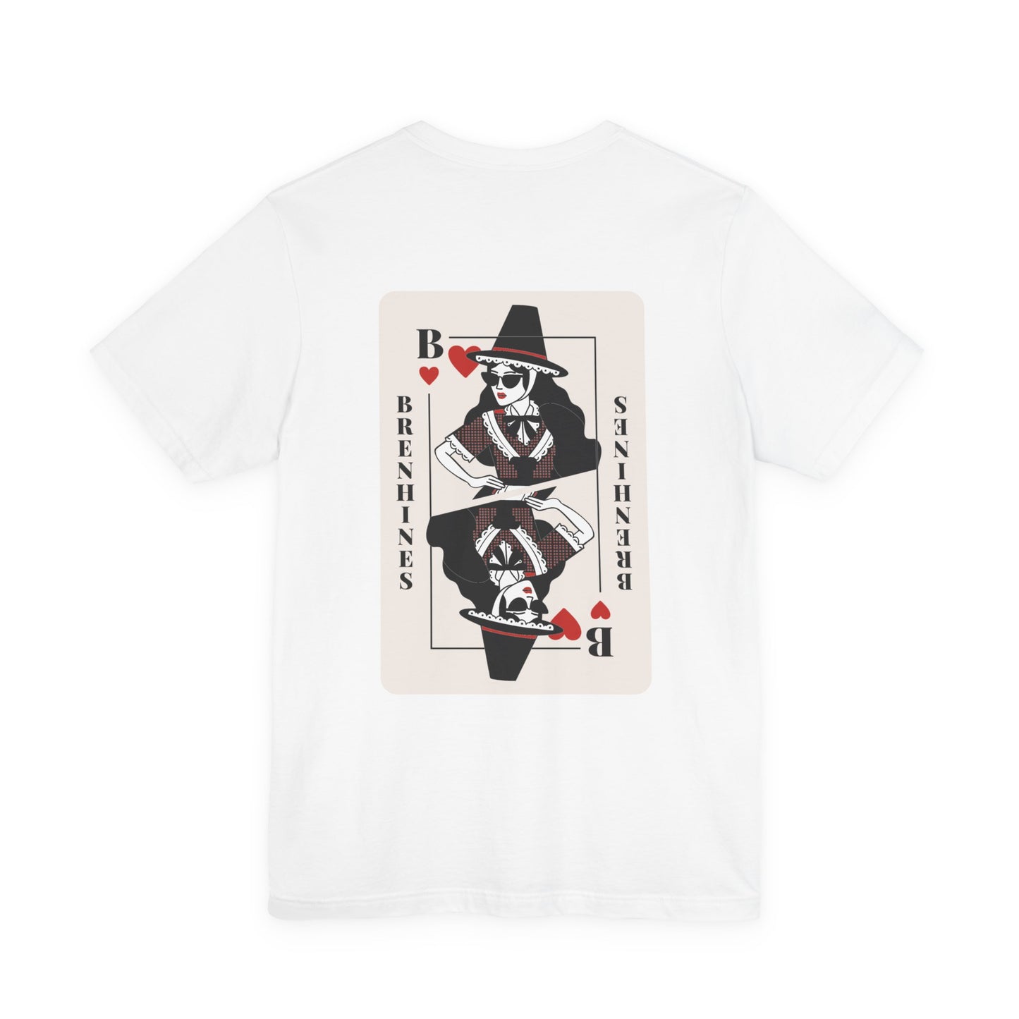 Queen of Hearts Unisex Tee - "Brenhines" (Double Sided)