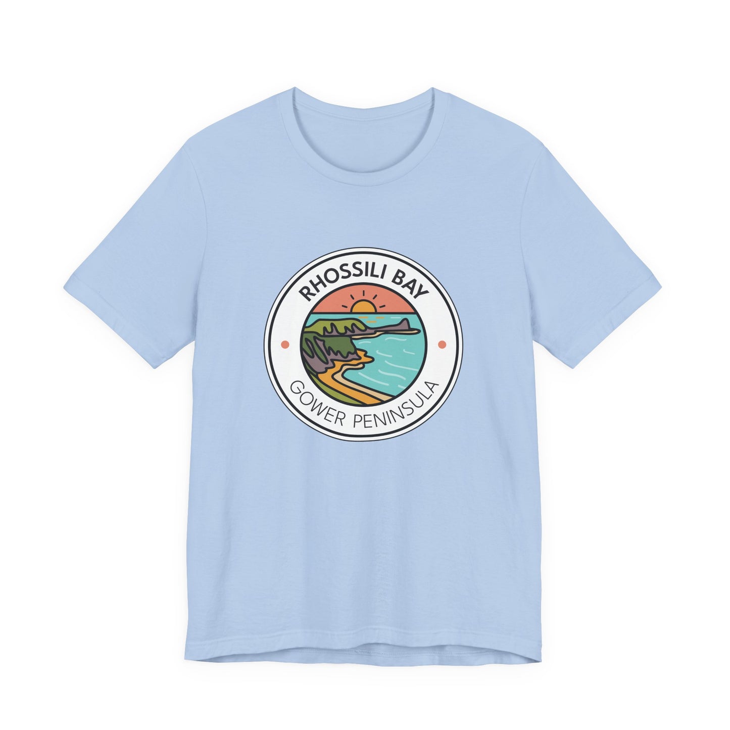 Rhossili Bay Gower Peninsula Graphic T-Shirt (Unisex)