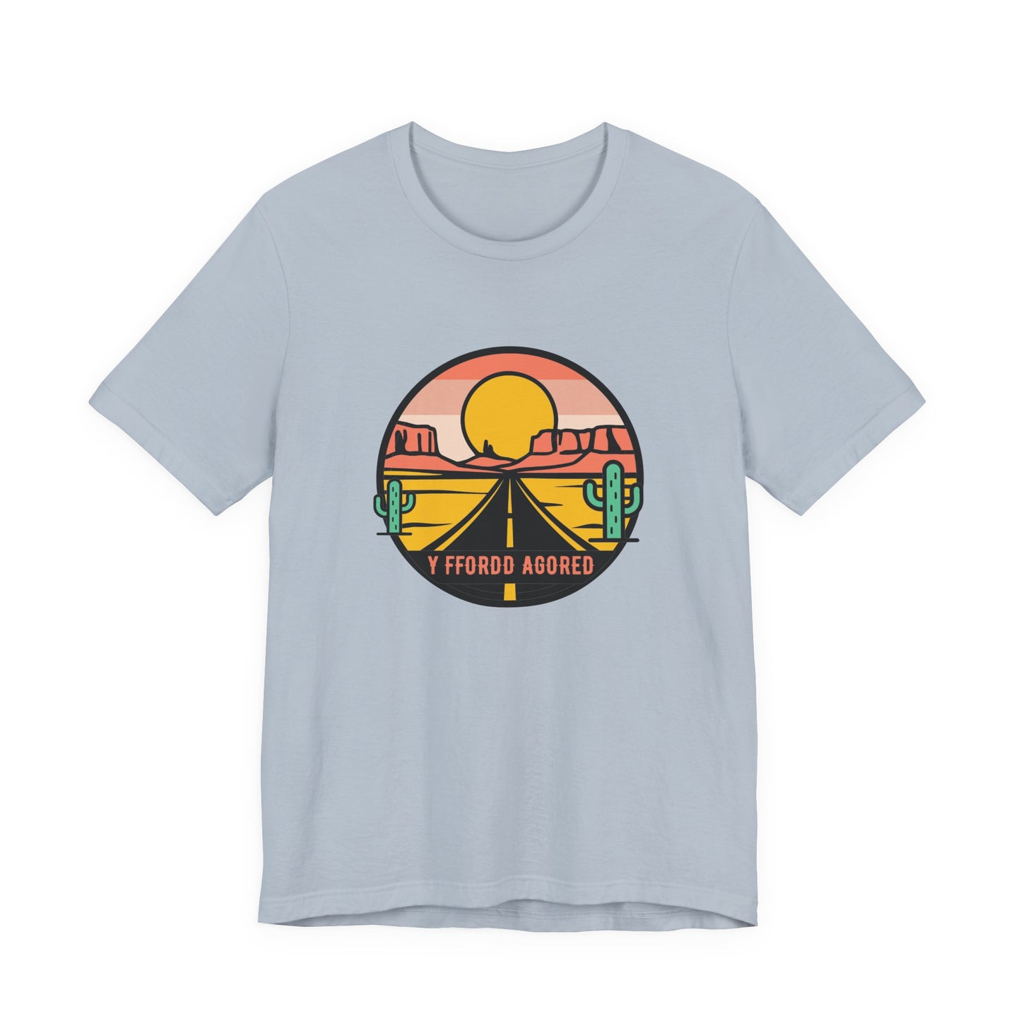 Welsh Road Trip Sunset T‑Shirt (Unisex) - 'Y Ffordd Agored'