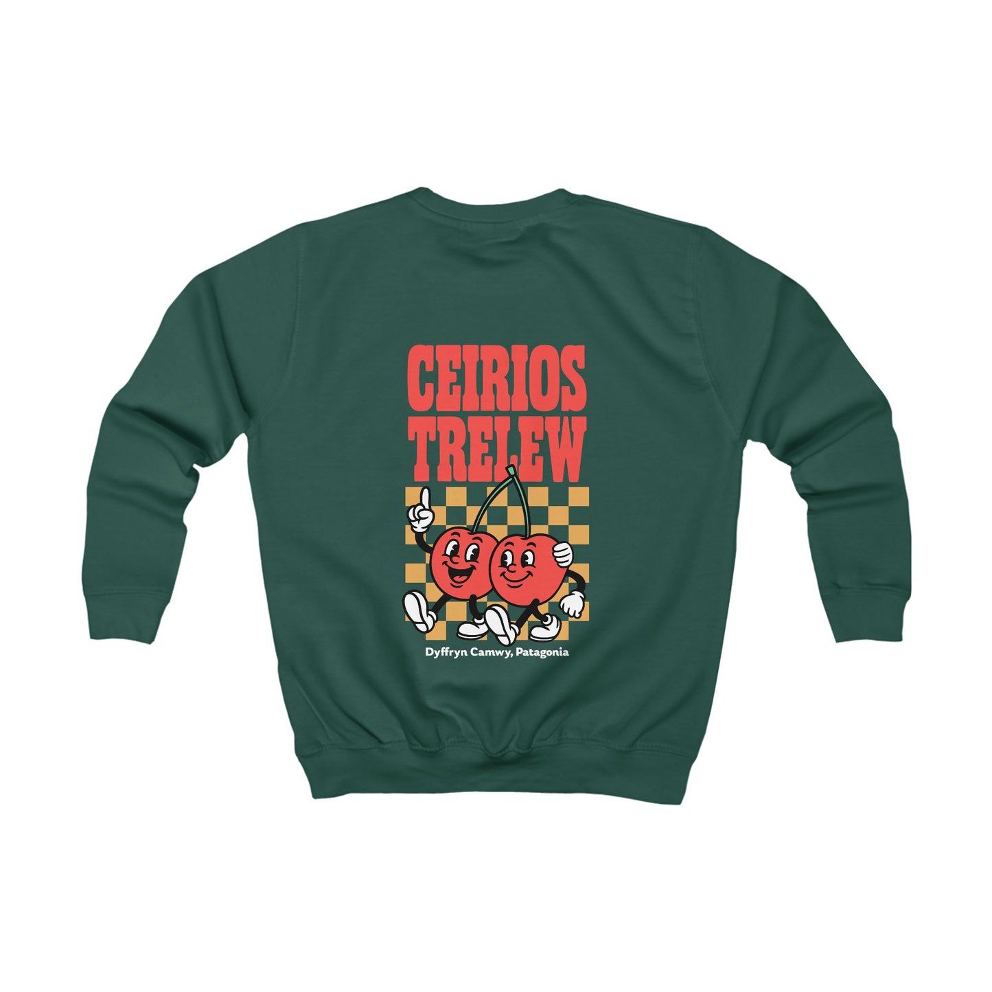 Kids Cherry Sweatshirt — "Ceirios Trelew, Patagonia" Vintage Pullover