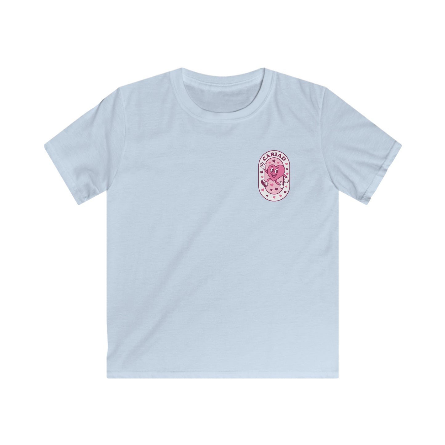 Kids Cariad Tee - Welsh Retro Heart T-Shirt