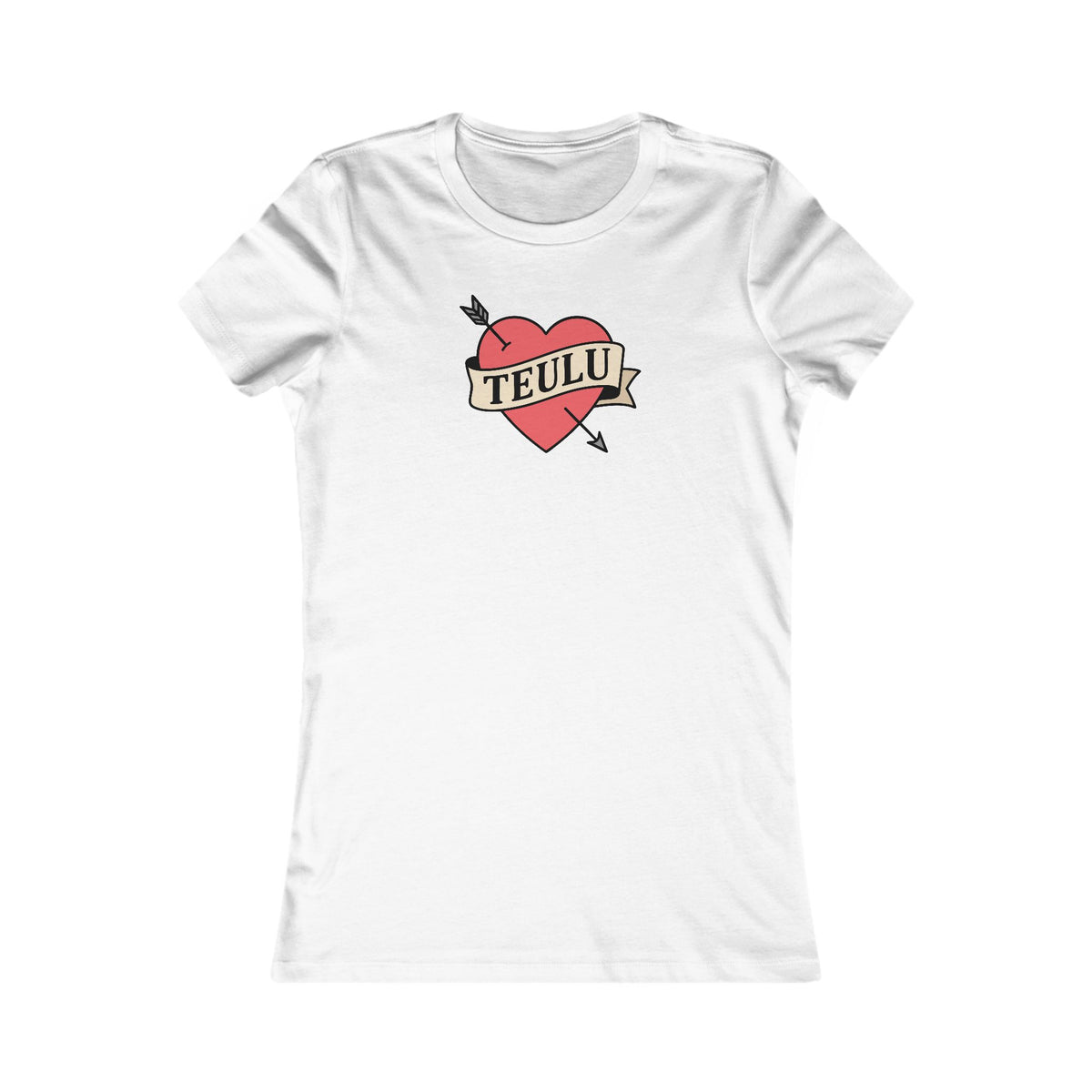 Women's 'Teulu' Heart Tee (Slim Fit)