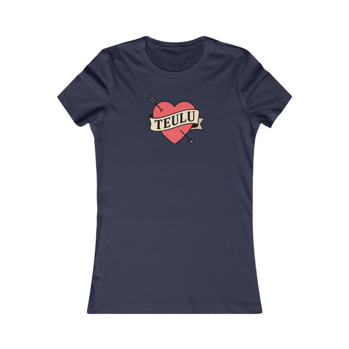 Women's 'Teulu' Heart Tee (Slim Fit)