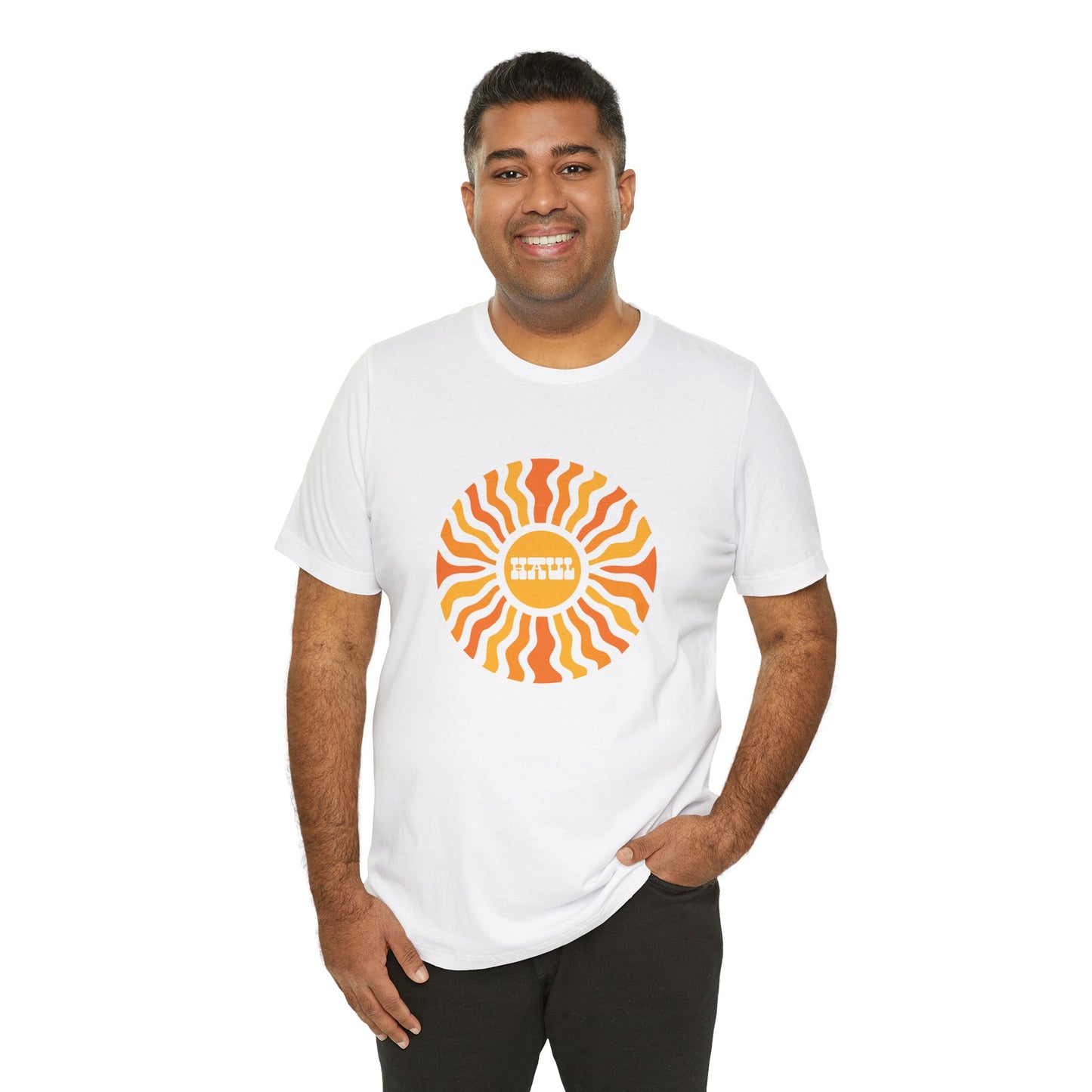 Sunburst Retro Tee - "Haul" Welsh Language Graphic T‑Shirt (Unisex)