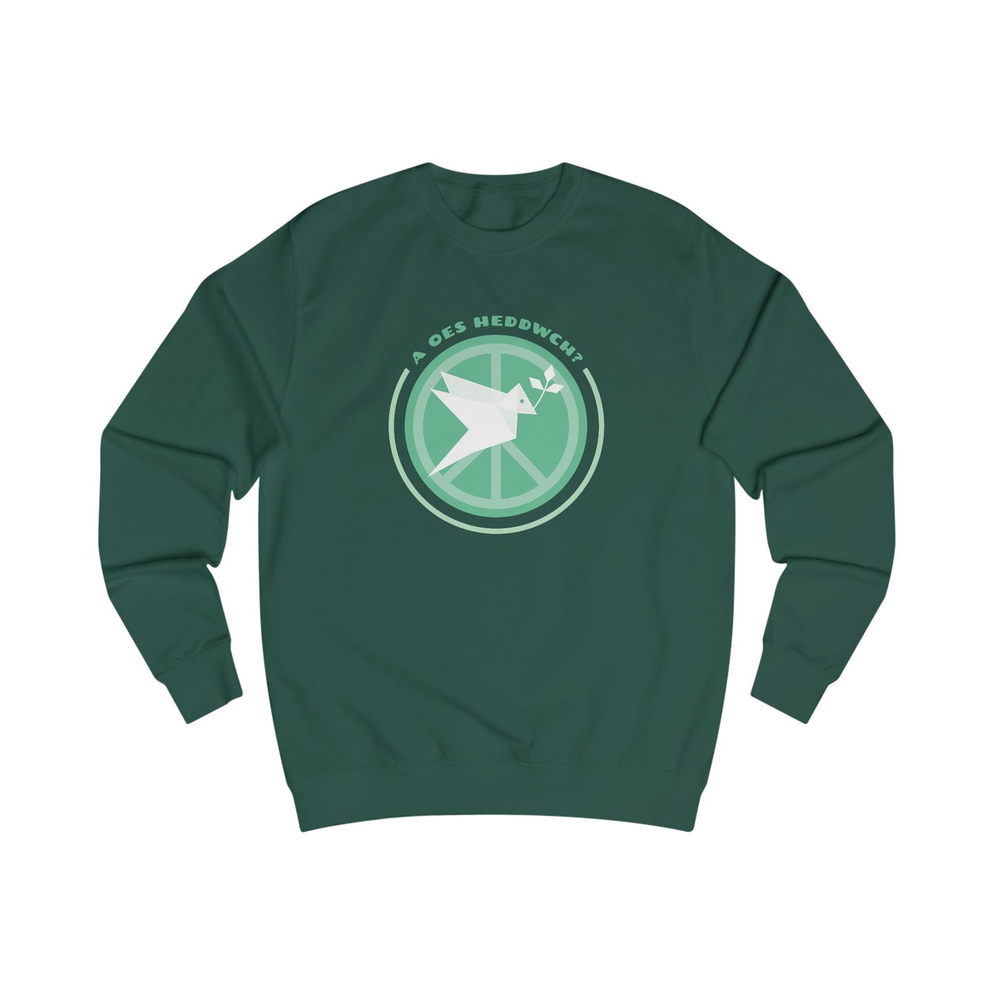 'A Oes Heddwch?' Unisex Sweatshirt - Retro Dove Design