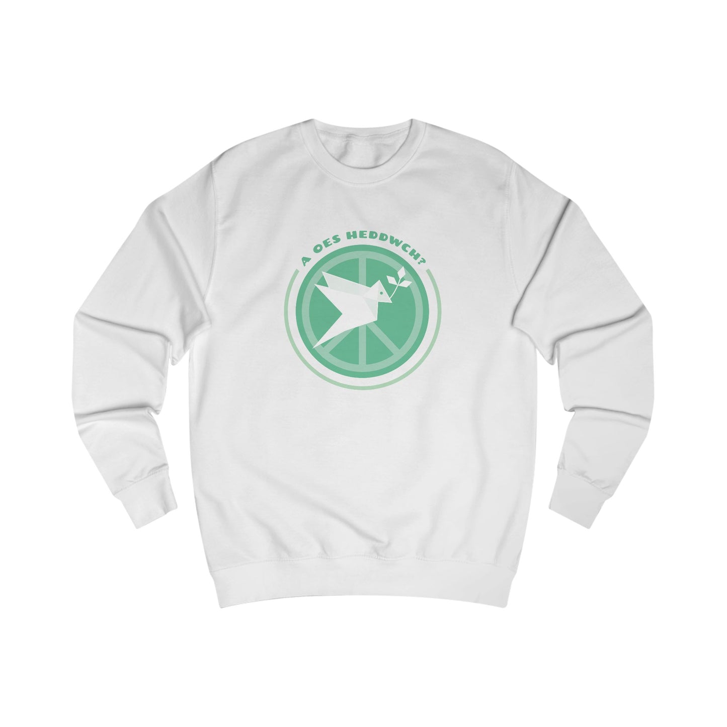 'A Oes Heddwch?' Unisex Sweatshirt - Retro Dove Design