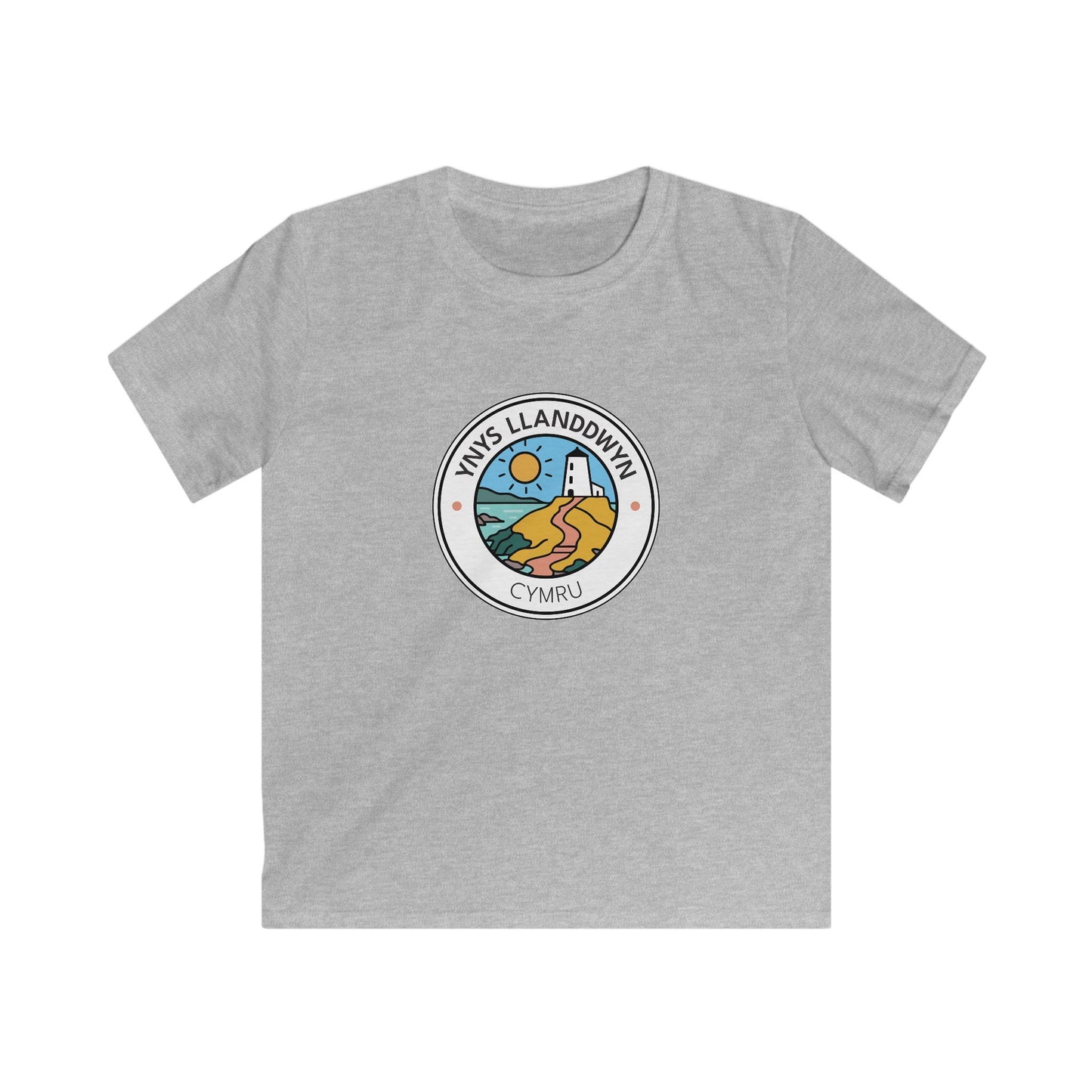 Kids 'Ynys Llanddwyn' Lighthouse Coastal Graphic - Santes Dwynwen