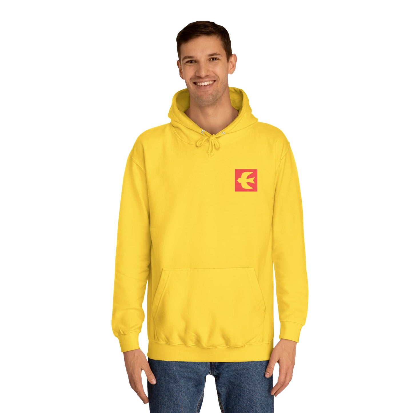 Retro Swallow & Wave Unisex Hoodie 'Can Y Wennol' (Double Sided)