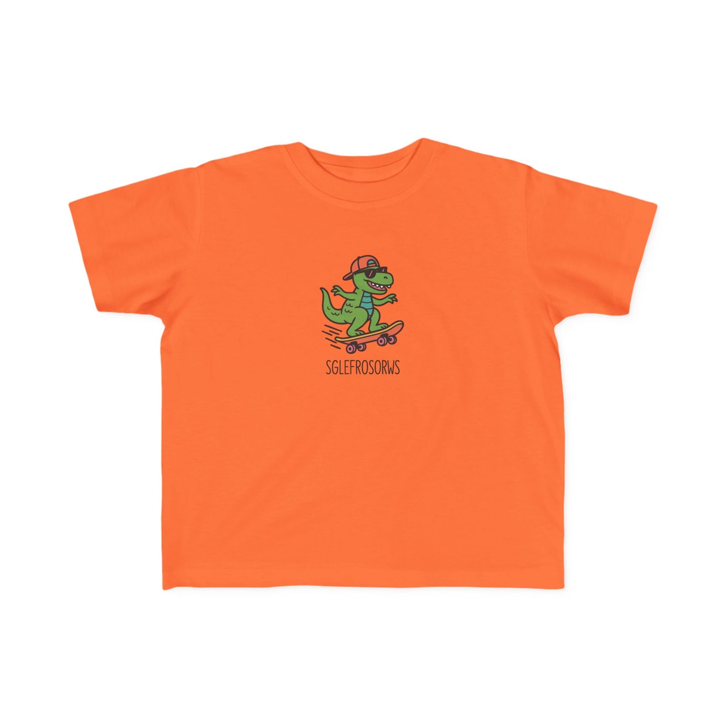 Toddler Dinosaur Skateboarding T-Shirt - 'Sglefrosorws'