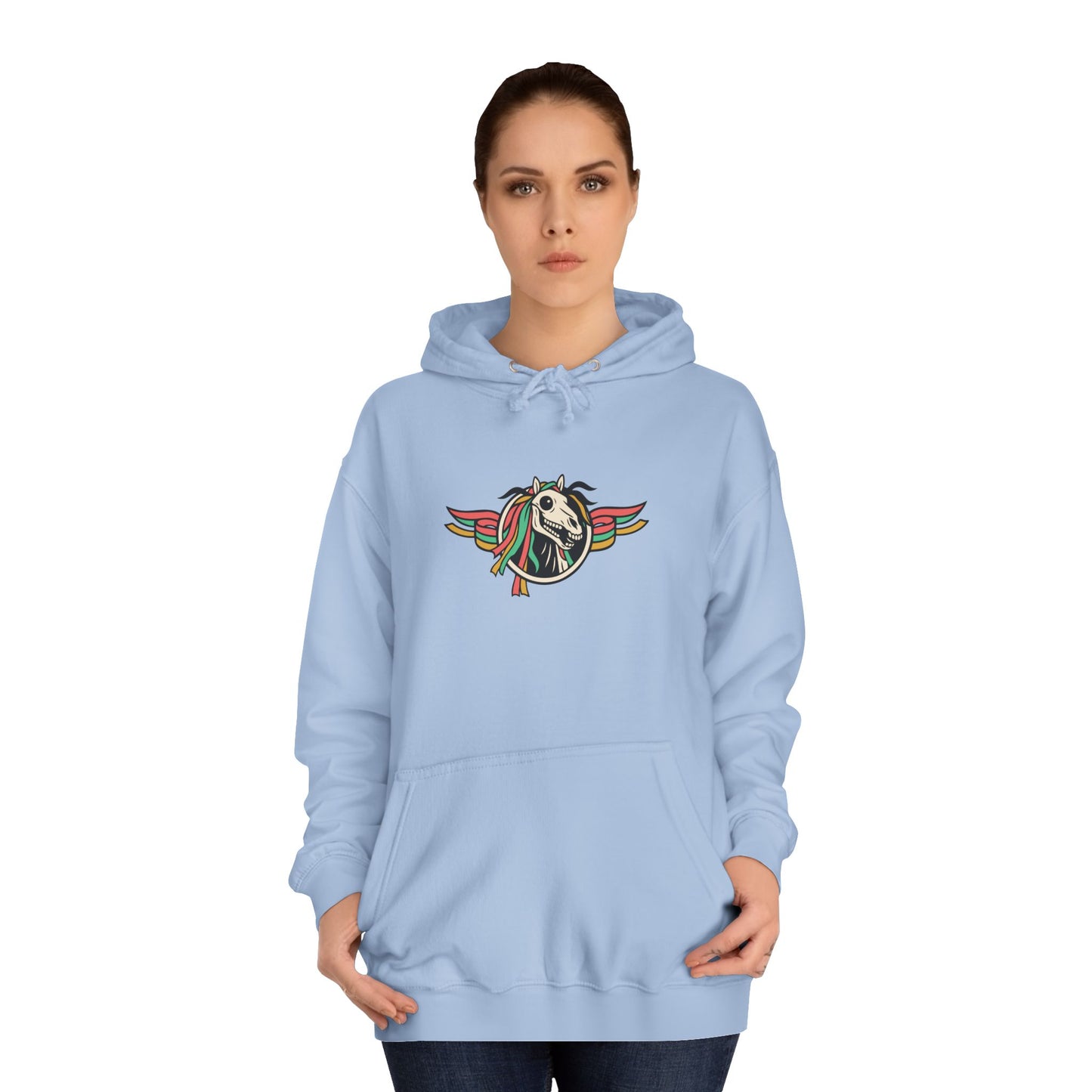 Mari Lwyd Unisex Horse Skull Hoodie