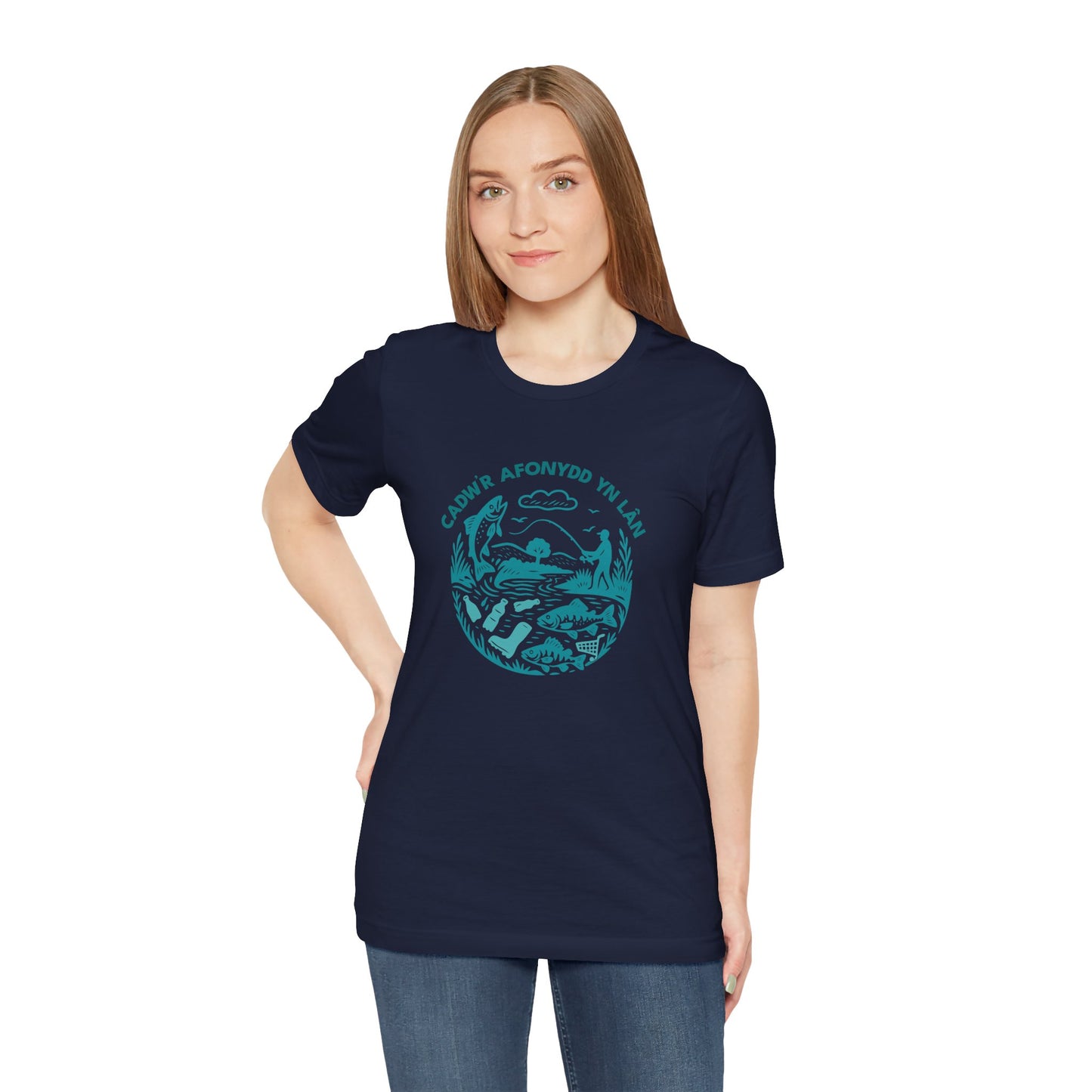 'Cadw’r Afonydd Yn Lan' Welsh River Conservation T‑Shirt