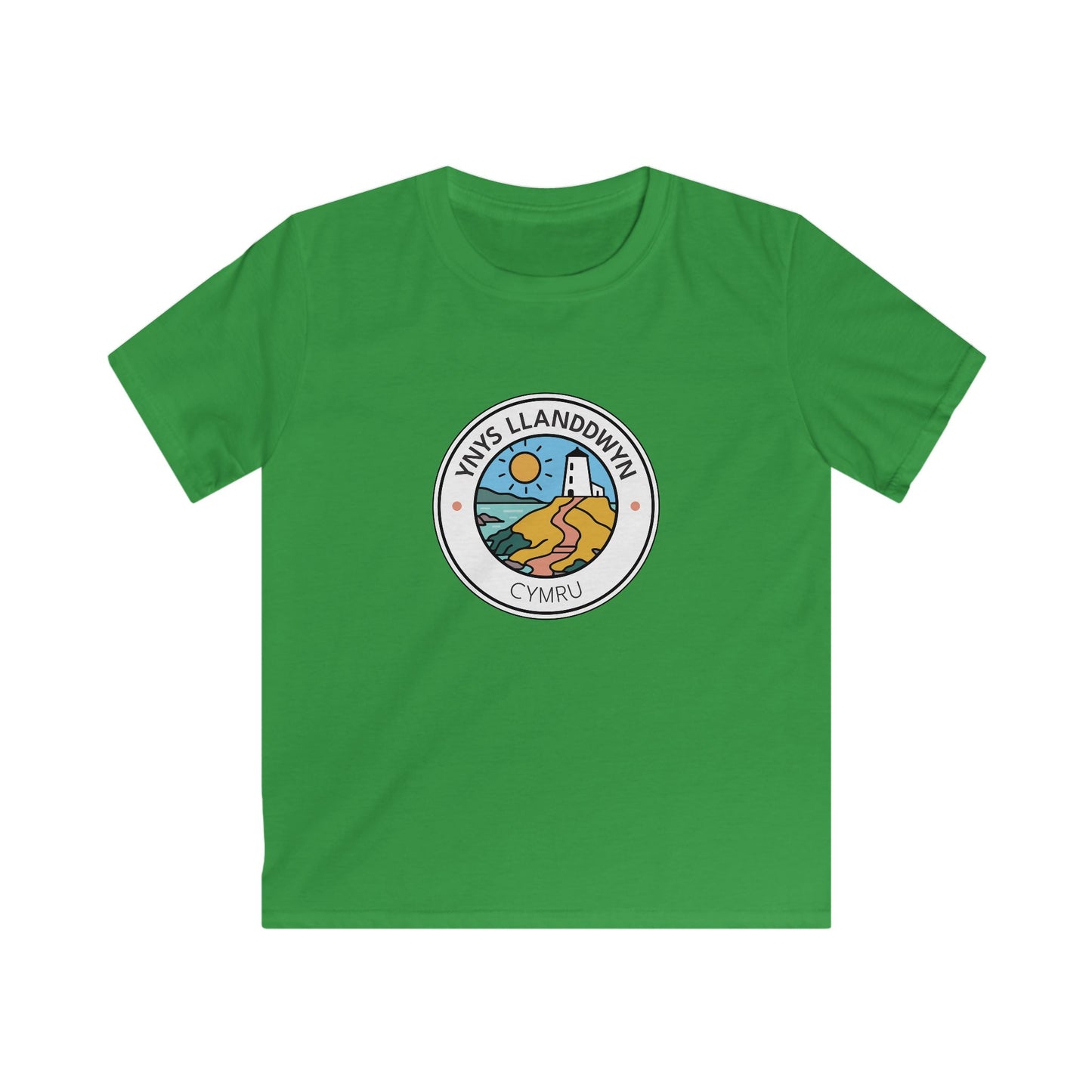 Kids 'Ynys Llanddwyn' Lighthouse Coastal Graphic - Santes Dwynwen