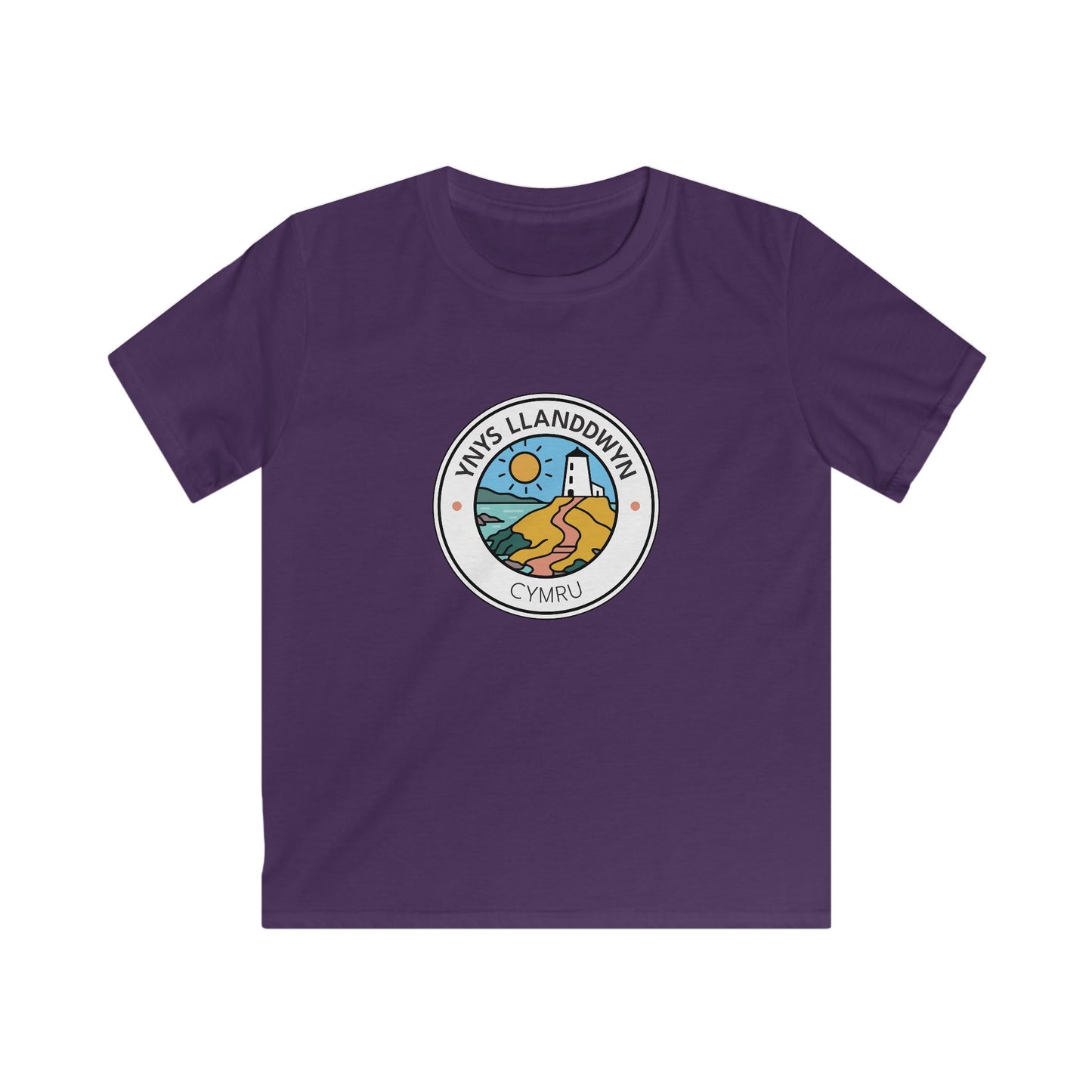 Kids 'Ynys Llanddwyn' Lighthouse Coastal Graphic - Santes Dwynwen