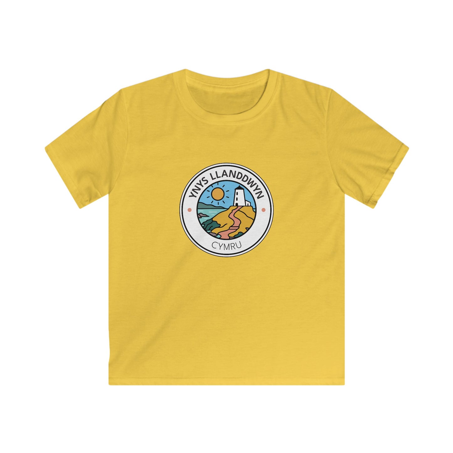 Kids 'Ynys Llanddwyn' Lighthouse Coastal Graphic - Santes Dwynwen