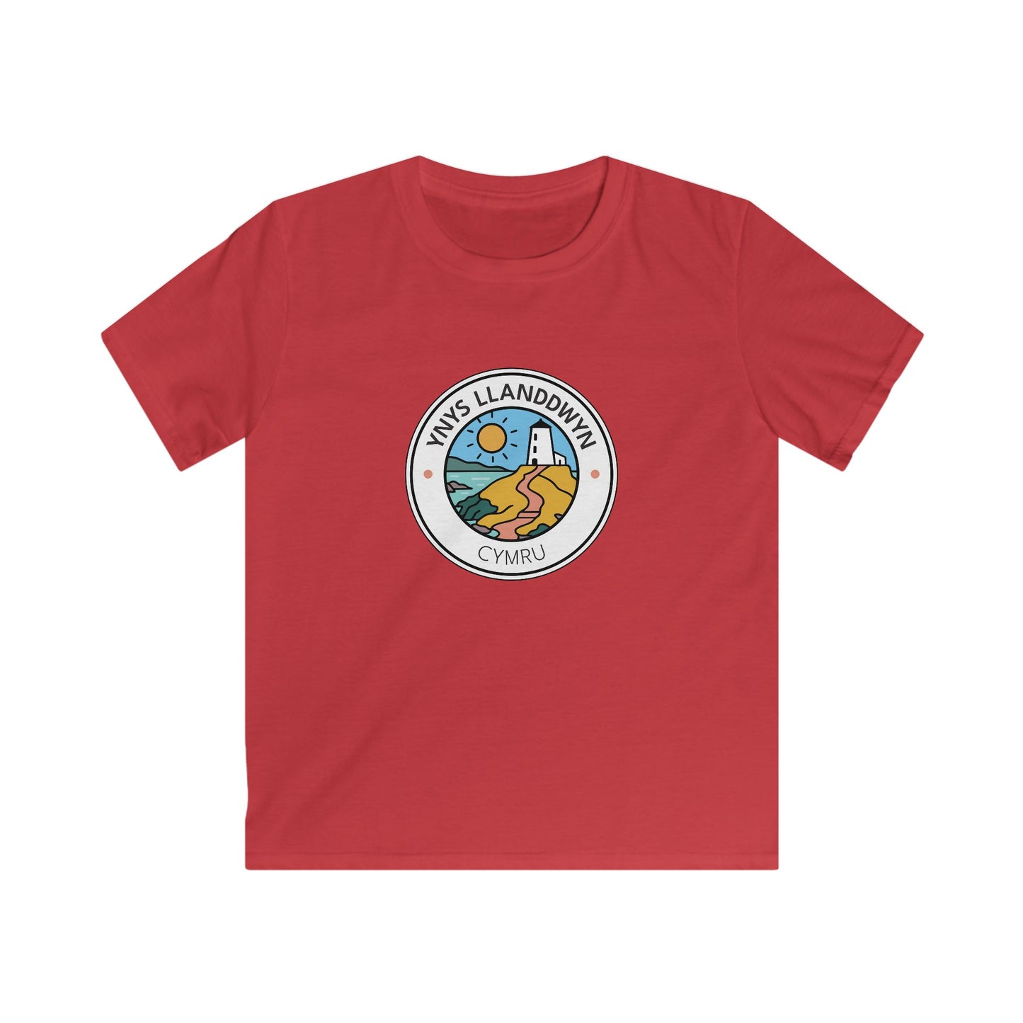 Kids 'Ynys Llanddwyn' Lighthouse Coastal Graphic - Santes Dwynwen