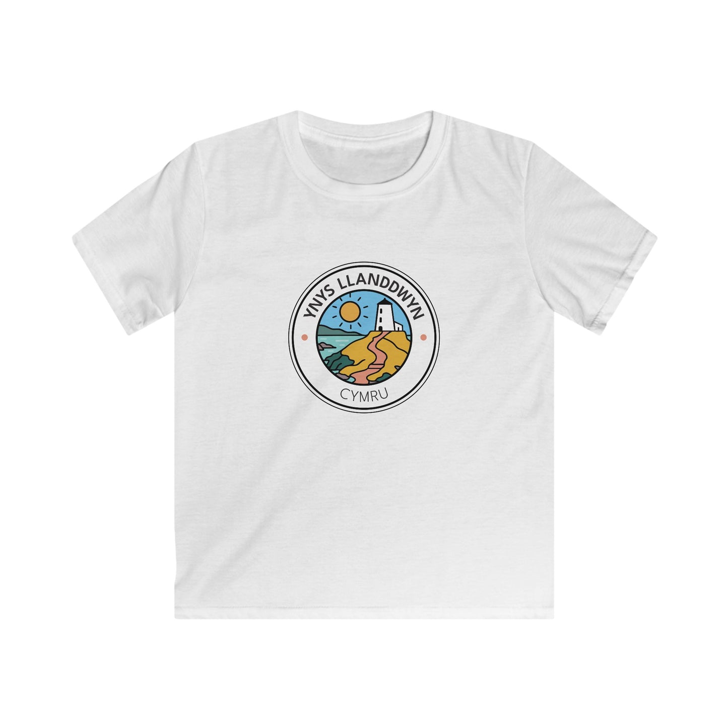 Kids 'Ynys Llanddwyn' Lighthouse Coastal Graphic - Santes Dwynwen