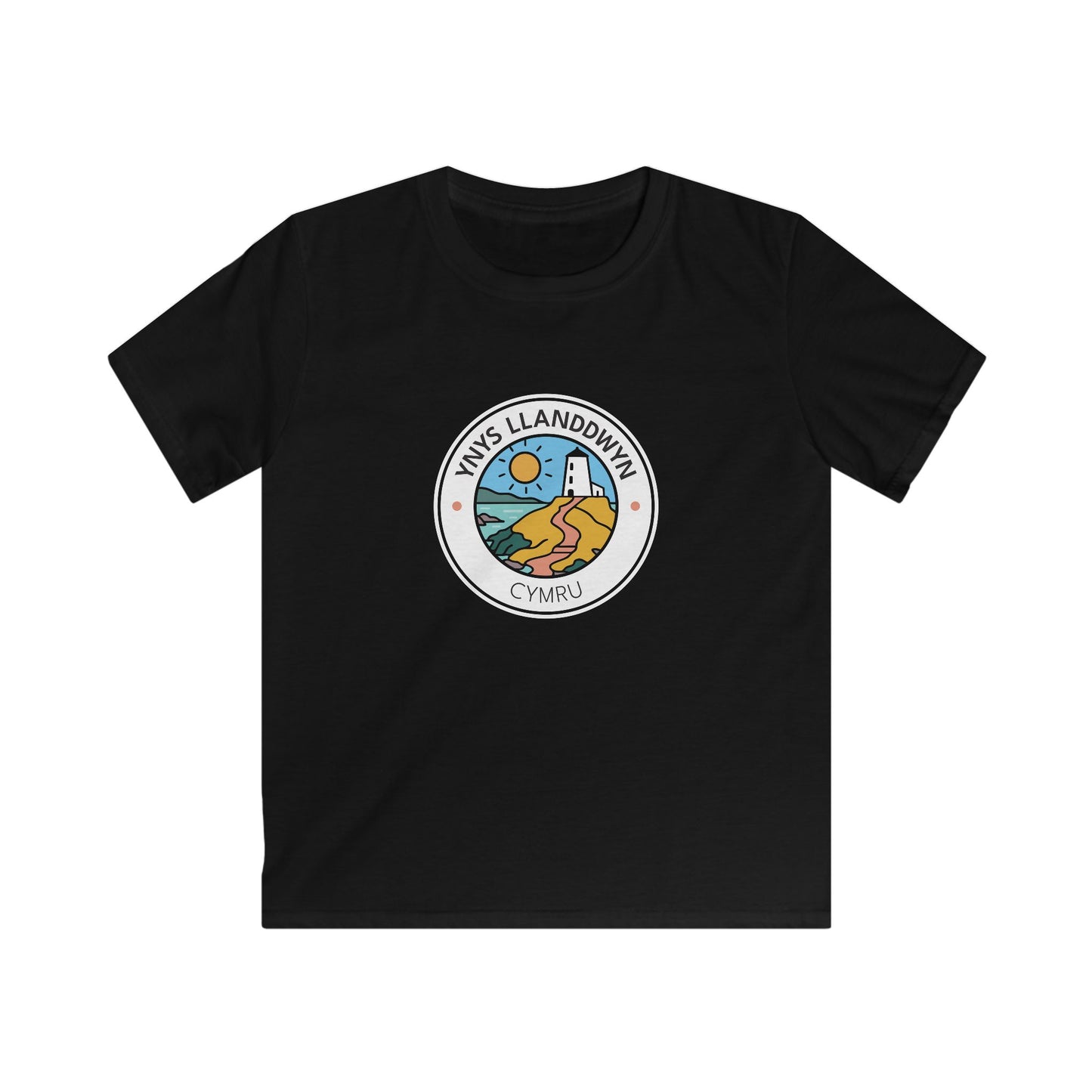 Kids 'Ynys Llanddwyn' Lighthouse Coastal Graphic - Santes Dwynwen
