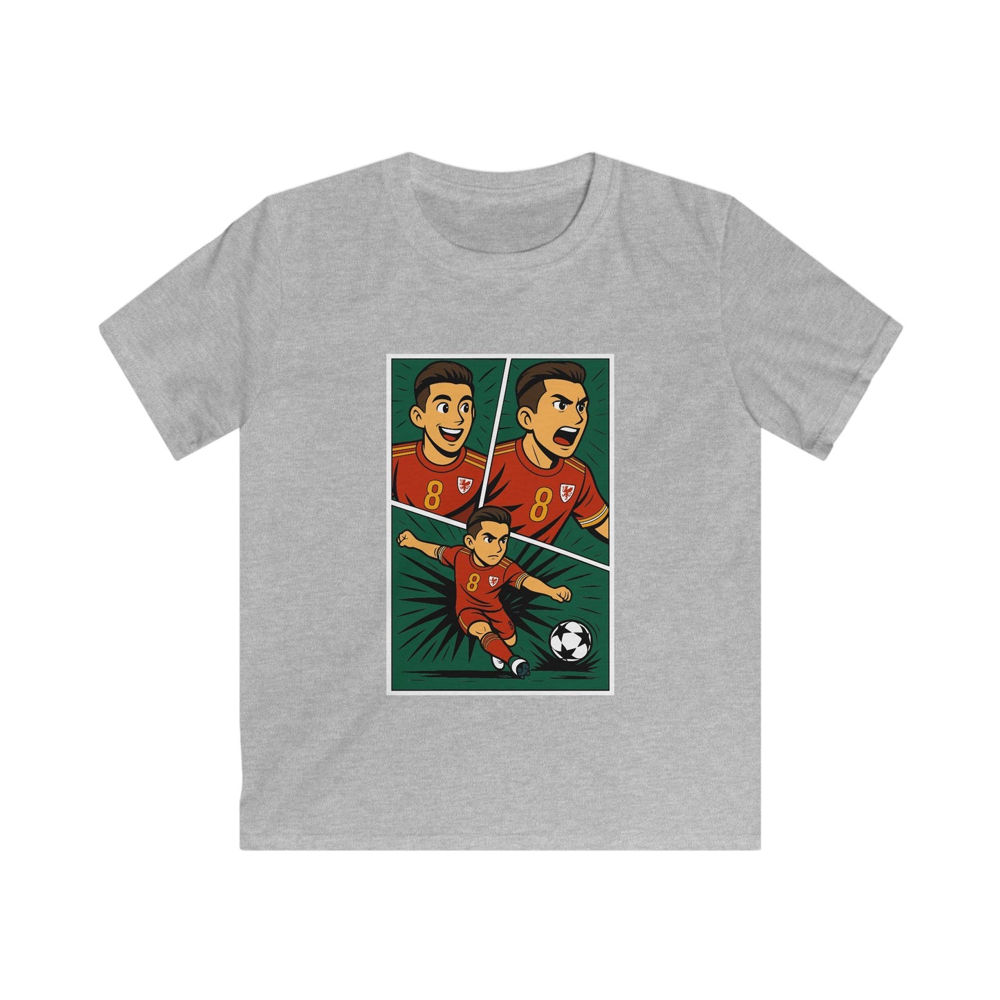 Kids Harry Wilson Anime-Inspired T-Shirt - Welsh Football Tee