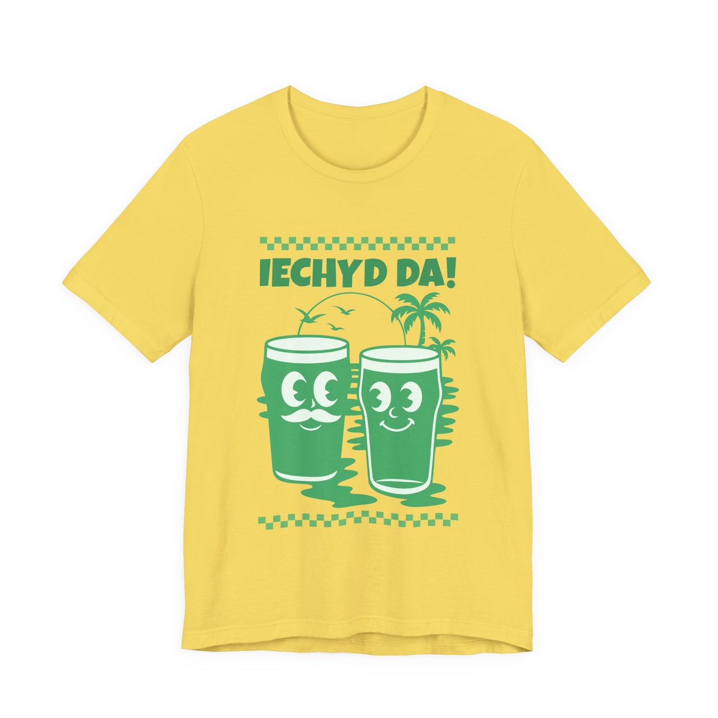 Retro 'Iechyd Da' Unisex T-Shirt - Welsh Language Tee